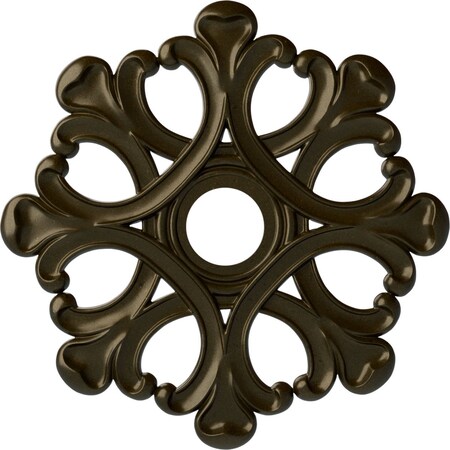 Ekena Millwork Angel Ceiling Medallion (Fits Canopies up to 4 3/8"), 20 7/8"OD x 3 5/8"ID x 1"P, Green Gold CM20ANGGS